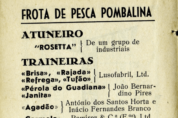 1952 - Frota Pombalina